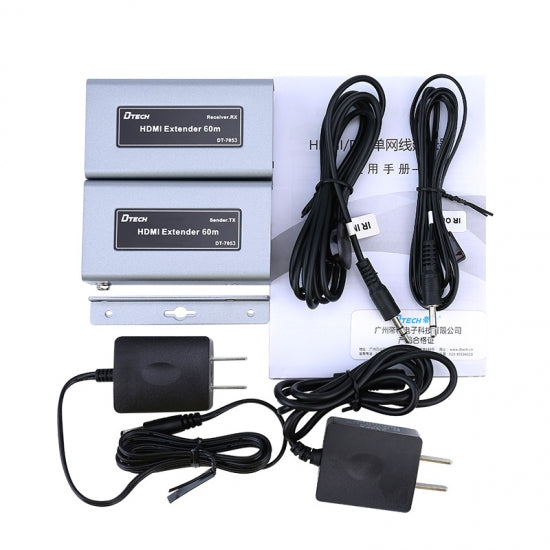 DTECH DT-7053 HDMI Single Cat5e/6 Extender 60m DTECH DT-7053 HDMI Single Cat5e/6 Extender 60m